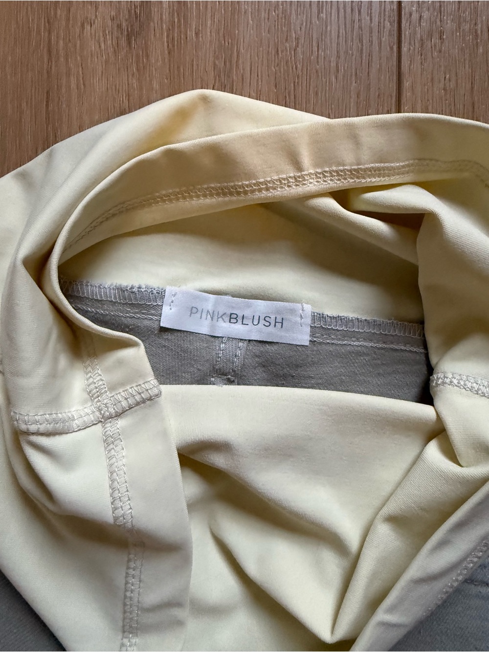 Pinkblush Wide Leg Maternity Pants in Light Taupe - Picture 5 of 6